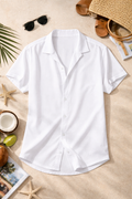 Men's White Resort Short Sleeve Shirt